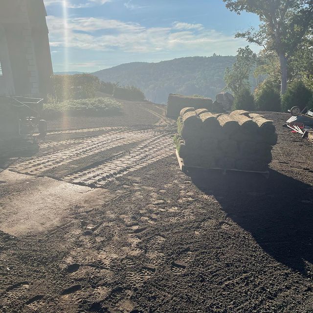 Grounds Guy Professionals setting up for sod installation