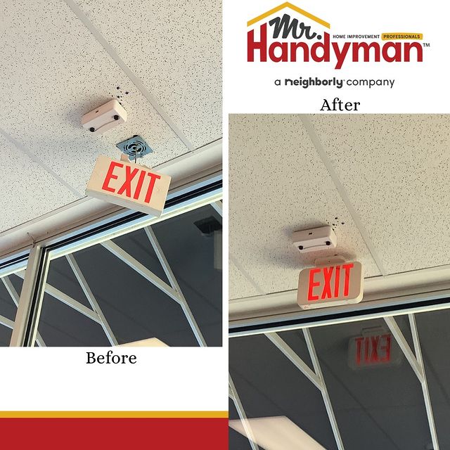 之前和之后的出口标志修复-最近完成的项目